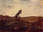 Theodore Rousseau Barbizon landscape, oil painting reproduction